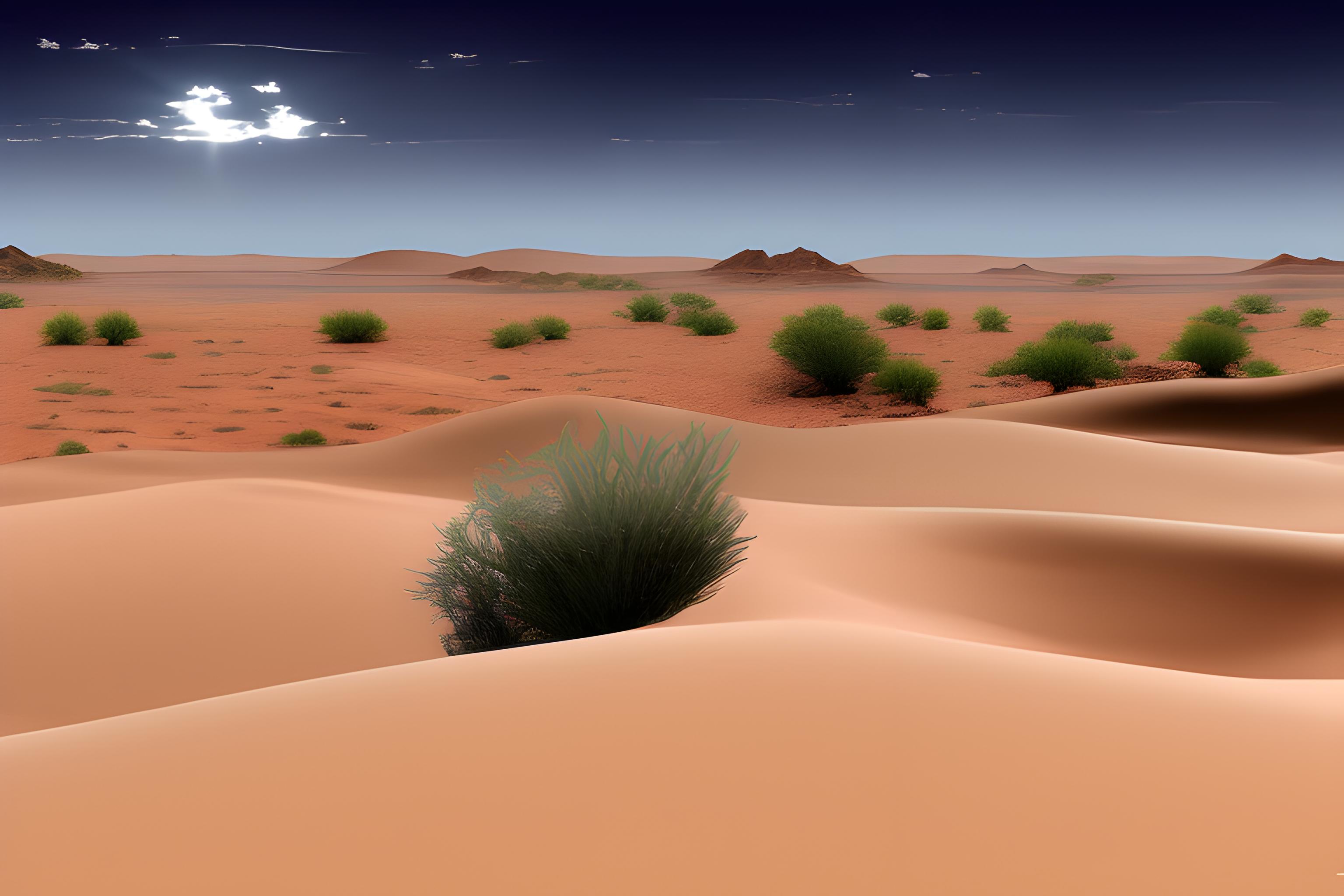 desert de mauritanie photorealiste